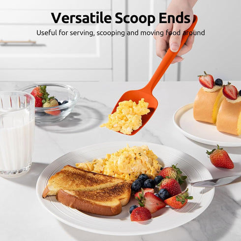 U-Taste Silicone Spoon Spatula Set - 600ºF Heat Resistant Flexible Rubber Kitchen Baking Utensils Set of 3