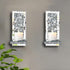 Set 2 1A ZOLAPI of Crystal Crush Diamond Candle Sconces, Gorgeous Silver Mirrored Wall Sconce, Candle Holder Glass Wall