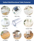 2Pcs 22 Inch PVC Tablecloth Round Clear Plastic Dining Table Protector Cover Waterproof Easy Clean Transparent Desktop