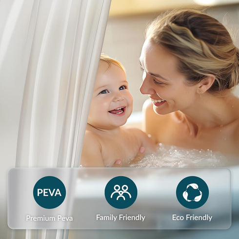 Titanker Long 72 x 78 Plastic Shower Curtain Liner, Frosted Waterproof PEVA with Magnets and Grommets