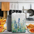 Air Fryer Oven Dust Cover, Insulated Kitchen Appliance Cover with Top Handle and Storage Pockets, Blue Green Floral
