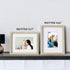 Egofine 8x10 Picture Frames 4PCS, Solid Wood Display for 4x6 and 5x7 Photos, Distressed Wood Grain