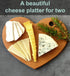 Heart Shaped Cutting Board, 11” x 9” Solid Wood Decorative Serving Board for Cheese, Bread, Snacks