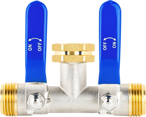 EJW 2 Way Faucet Splitter,Double Hose Connector,Garden Hose Splitters, Hose Splitter 2 Way,