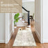 Capslpad Abstract Washable Runner Rug, 2x6 Light Beige Non-Slip for Hallway, Kitchen, Bedroom, Living Room