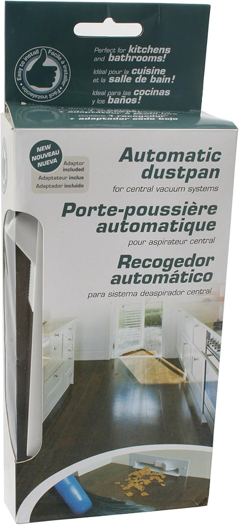 Cen-Tec Systems Central Vacuum Automatic Dustpan Sweep Inlet, White