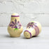 City to Cottage Ceramic Salt and Pepper Shakers Set, Handcrafted Cream Lavender Floral Spice Shakers for Farmhouse