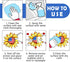 Mfault 4th of July Patriotic Window Clings, 4 Sheets America USA Sunflower Blue Truck Stickers Decal Decorations