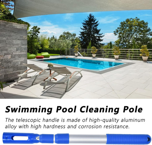 Zerodis Telescopic Pole, Adjustable Telepole for Swimming Pool Skimmer Nets, Vacuum Heads, Brushes, Expandable Step Up