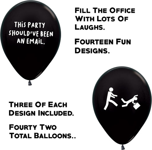 ROFLmart 42 Funny Coworker Going Away Last Day Office Party Decorations Balloons