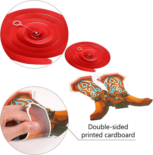 Western Party Decorations Pack, 30Ct Hanging Swirls Foil Swirls for Cowboy Theme Birthday Baby Shower Decor