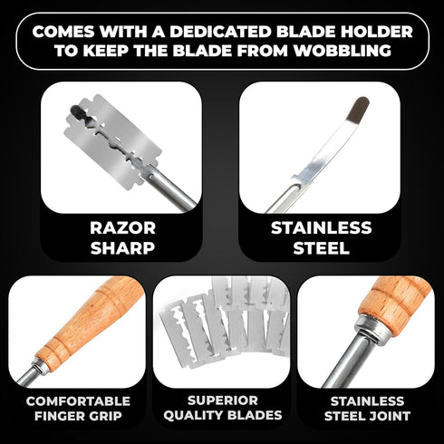 12 Orblue Bread Lame, Bread Scoring Knife, Bread Lame Dough Scoring Tool for Artisan Sourdough, Lame Bread Tool