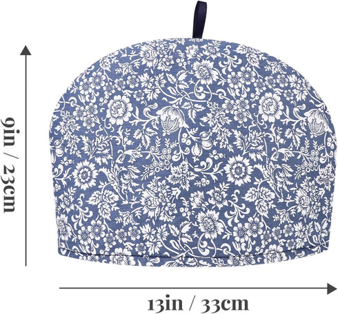 Operitacx Tea Cozy, Anti-Scald Cotton Vintage Floral Insulated Teapot Cover for Home Kitchen Hotel Restaurant