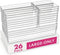 Criusia 26 Pack Large Clear Plastic Drawer Organizer Bins, Heavy Duty Acrylic Kitchen Storage