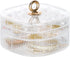 LETURE 3-Layer Acrylic Jewelry Organizer Box for Stud Earrings, Necklaces, Bracelets, and Small Bead Storage