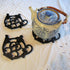 Teapot Cast Iron Trivet for Hot Pots, Kitchen & Dining Table, Black, 8 by 6.1 Inches, Gift for Home Decor