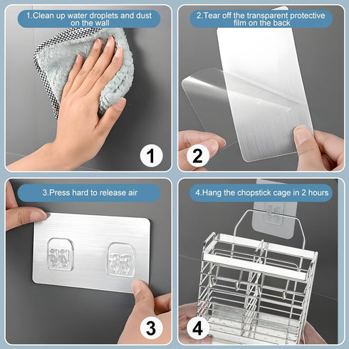 Stainless Steel Utensil Holder with 2 Compartments, Drying Rack for Kitchen Counter, Silverware Organizer