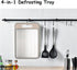UNOSCHRIM 4-in-1 Fast Defrosting Tray, 12 * 8 Inch Aluminium Thawing Plate, Multi-functional Cutting Board