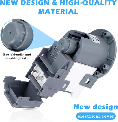 New Washer Drain Pump DC31-00054D for Samsung Washing Machine Models WA4, WA5, WF2, WF3, WF4, WF5