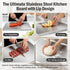 Counter Baking(18x14) Stainless Steel Cutting Board with Lip, Large Metal Chopping Board with Edge, Dishwasher Safe