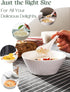 DOWAN 4 Set Ceramic Soup Spoons, Asian Soup Spoons for Ramen, Pho, Wonton, and Miso