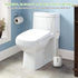 Compact Toilet Brush & Holder, White & Grey, Stainless Steel Handle, Deep Cleaning, Drip-Proof, Easy to Assemble