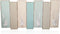 Beachy Wood Wall Rack Tumbler Home - 4 Double Metal Hooks, Distressed Finish, 16 inch x 8 inch Decor