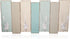 Beachy Wood Wall Rack Tumbler Home - 4 Double Metal Hooks, Distressed Finish, 16 inch x 8 inch Decor
