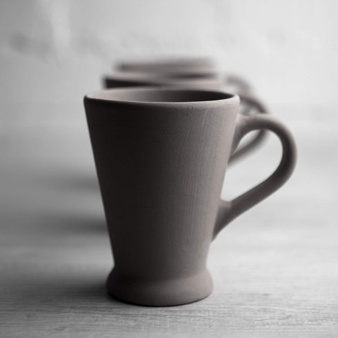 City to Cottage Handmade Red and White Polka Dot Ceramic Coffee Mug, 7 oz / 200ml, Unique Designer Pottery