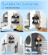 360 6 2PACK 5Pcs Rotating Shower Caddy Shelf With Hooks, Bathroom Organizer With Adhesive, Stainless Steel Corner Racks