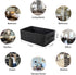 Short Storage Baskets - Small Rectangle Organizer Bins for Candles, Remotes, DVDs, Board Games, Keepsakes