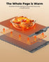 3-Level Electric Warming Mat for Food - Full Surface Fast Heating Silicone Tray with Temperature, Auto-Off, Raised Feet