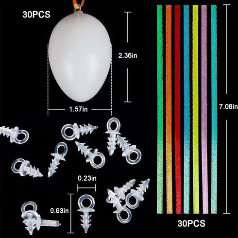 30 8 Easter Eggs Pcs White Plastic Eggs Fake Eggs for Crafts Hanging Plastic Hunts Basket Fillers DIY Painting