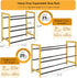 LVNIUS Closet,3 Dorm,6-12 Expandable Shoe Rack for Tier Metal Shoes Shelf Organizer for Pairs Small Standing Shoe Rack