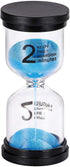 Sand Timer, 2 Minute Hourglass Timer, Colorful Blue Sand Clock, Plastic Sandglass for Kids, Classroom, Kitchen