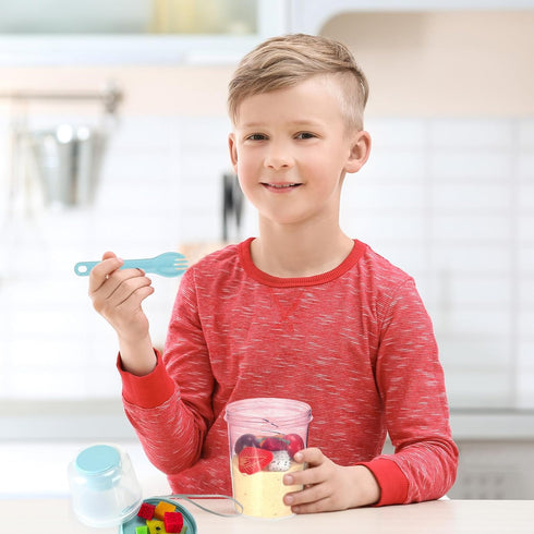 8 27 oz Mifoci Pcs Portable On The Go Cereal Cup with Lid and Spoon Reusable Cereal Yogurt Cup Overnight Oats Container