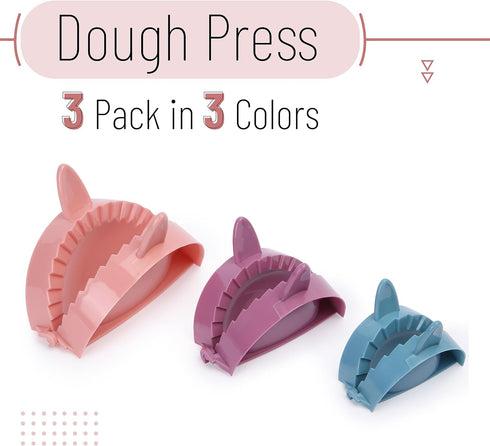 Set, 3 Pack, BTaT- Dough Press Dumpling, Empanada, Pastry and Turnover Press, Hand Pie Maker, Meat Pie Cutter