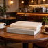 Firtoza Set 2 Decorative Book Storage Boxes of - Faux Book Storage for Photos & Keepsakes Elegant Linen Fabric Coffee