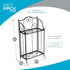 2-Tier BIRDROCK HOME Metal Tiny Plant Stand Shelf - Decorative Mediterranean Scroll Design - Lightweight Folding