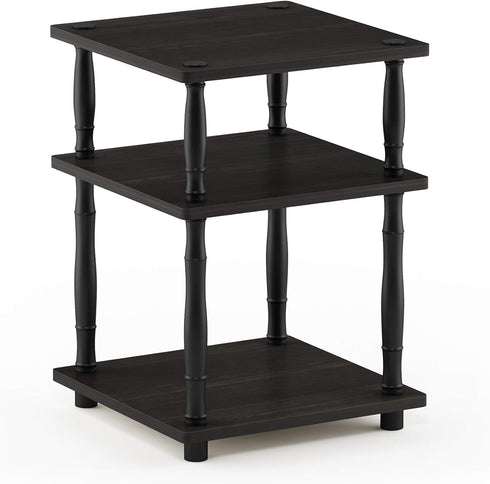 Furinno Turn-N-Tube Easy Assembly Multipurpose End Table, Side Table, Nightstand, French Oak Grey/Black