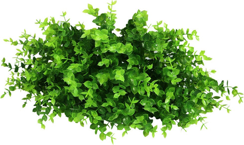 Leyaron 9 Bundles Fake Plants - Artificial Boxwood Greenery, 63 Stems Faux Plastic Plants for Indoor Outdoor Decor