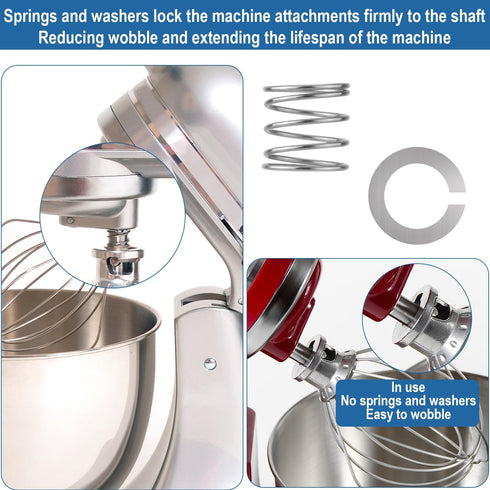2pcs Stand Mixer Spring and Washer Compatible with Kitchenaid, Stainless Steel Replacement Kit
