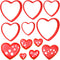 Heart Cookie Cutter Set of 6 Pieces for Valentine's Day, Wedding, Birthday Baking