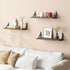 16.5 Inch (Set 6 YGEOMER Brown Floating Shelves for Wall, Farmhouse Wall Shelves for Bedroom, Bathroom Storage, Living