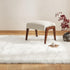 Ashler Fluffy Shaggy Faux Fur Rug, Ultra Soft 3 x 5 Feet Rectangle, White Fuzzy Rug, Machine Washable, Nursery Decor