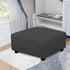 40x40x15 inch Easy-Going Stretch Square Ottoman Cover Folding Storage Stool Furniture Protector Soft Rectangle