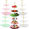 6 Sets Tea Party Decorations of 3 Tier Plastic Cupcake Stand Dessert