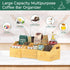 Countertop, EsLuker.ly Coffee Station Organizer Bamboo Extendable Coffee Bar Caddy Condiment Storage, Pods Holder