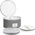 Gray China Storage Case for Salad Plates, 10" W x 6" H, Includes 12 Felt Separators, Stackable with Padded Interior