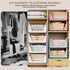 5 Pack Closet Closet SNSLXH Stackable Storage Basket, Multifunctional & Foldable Organizer for Bathroom Kitchen Laundry